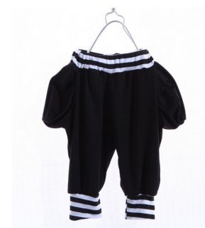 Spring Toddler Boys Classic "V" Collar Striped Harem Pant Kids Outfits Set Suits