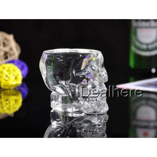 73ml Crystal Skull Head Vodka Shot Glass Cup Whiskey Drink Ware Home Bar Party