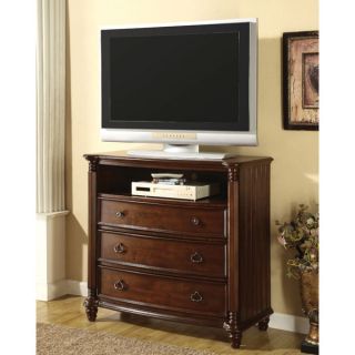 Spring Bay Brown Cherry Finish Media Chest TV Stand