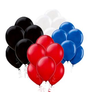 40 Ballons Red Blue White Black Perfect for Ninjago Ninja Party