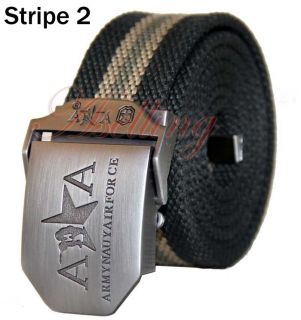 Sniper Stainless Steel Buckle Military Army Mens Womens Sports Web Canvas Belt L