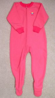 Girls Fall Winter Fleece Blanket Sleeper Pajamas PJs 3T Pink Gerber Cupcake