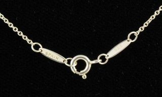 Tiffany Co Elsa Peretti 925 Sterling Silver Rolo Chain Open Heart Necklace 16