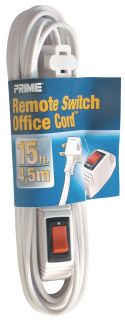 12 Prime Wire EC870615 15 Foot 16 2 SPT 2 White Remote Switch Extension Cords