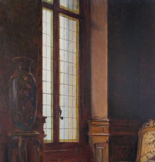 Antique French Oil Painting on Canvas Signed Emile Jalifie 1912 Paris Salon