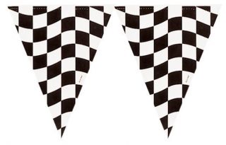 Checkered Flag Banner Race Car Themed Birthday Party Supplies