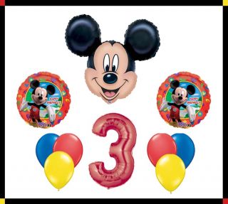 Disney Mickey Mouse Clubhouse "3" Happy Birthday Balloon Set Party Decoration