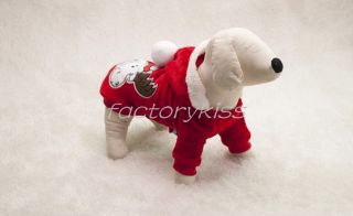 Pet Puppy Dog Winter Warm Cotton Moose Hooded Coat Clothes Christmas Costume Ind