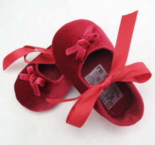 New Toddler Baby Girls Velvet Ballet Slippers Infant Soft Sole Crib Shoes