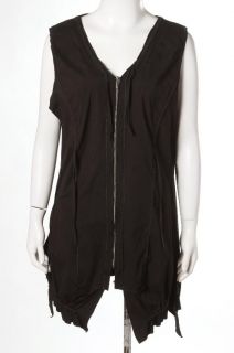 Sunlight Paris Black Avant Garde Structured Sleeveless Mini Dress Tunic Sz Large