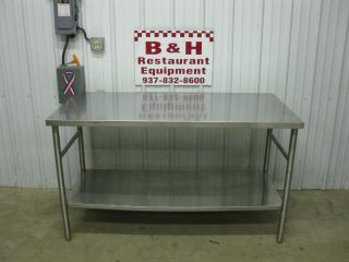 60" x 30" Stainless Steel Heavy Duty Work Table 5' x 2 1 2'