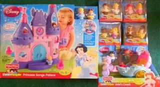 Fisher Price Little People Disney Princess Palace Figures Coach Lot New