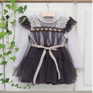 Girl Kids Tulle Shirt Dress Princess Long Sleeve Pegeant Party Costume Cute 2 7Y