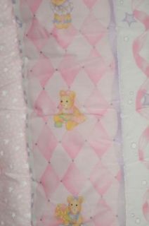 Kidsline Pink Ballerina Teddy Bear Crib Comforter Baby Bedding Diamonds
