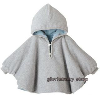 Reversible Baby Boy Girl Poncho Coat Warm Soft AGE1 3