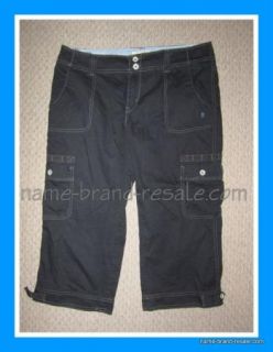 Levi's Black Cargo Cropped Capri Pants Womens 8