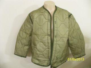 New U s Army Military Quilted Green M65 Field Jacket Coat Liner Medium