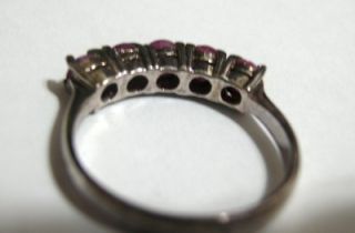 Genuine Ruby 925 Sterling Silver Women's Ring 8