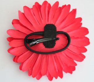 Gerbera Daisy Flower Clip Fascinator for Women Baby Girls Child Brooch Hair Head