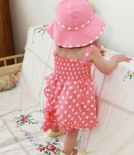 3pcs Kid Infant Baby Girl Dress Pants Hat Set Outfit Costume Clothes 0 36M