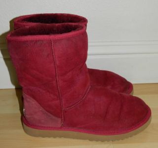 Womens UGG 5825 Classic Short Cranberry Boots Sz 10