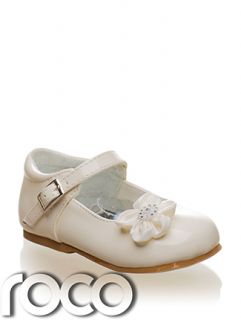 Baby Girls Cream Shoes Christening Wedding Flower Girl Shoes Infant 1 6