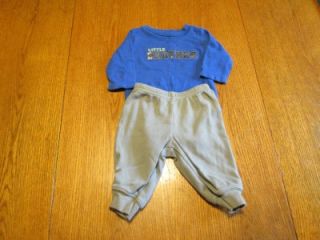 Carter's Just One You Outfit Used Infant Baby Boy Clothing Clothes Size 3 M