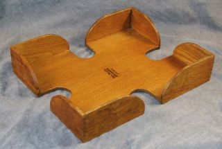 Vintage Craftsman Mission Golden Oak Desk Letter Tray