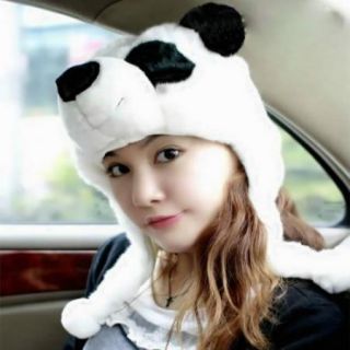 Cartoon Animal Cute Bear Panda Fancy Costume Mask Warmer Hat Cap Beanie Earmuff