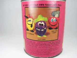 Vintage Goofy Grape Original Funny Face Drink Mix Can Cannister Paper Label