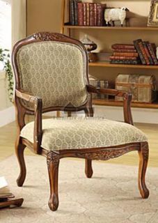 Elegant Quintus Antiqued Oak Finish Wood Accent Chair
