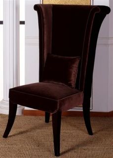 Mad Hatter Tall Wing Back Velvet Dining Chair 847 LC847SIBR