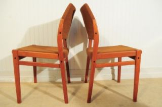 Set of 4 Vtg Mid Century Swedish Modern Svegards Teak Arch Dining Chairs Danish