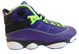 Nike Air Jordan 6 Rings GS Fresh Prince Bel Air Women Girls Trainers Purple Pink