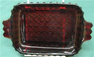Vintage Ruby Red Candy Celery Dish Vintage Collectible