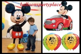 Mickey Mouse Airwalker Latex Balloons Disney Black Red Party Supplies Birthday