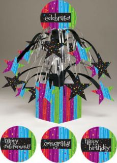 Bright Colourful Retirement Birthday Mini Table Centrepiece Party Decoration