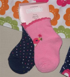 Gymboree Smart Sweet Baby Girl Shirt Pants Socks Clothes Size 3 6 Months Lot