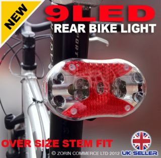 Super Bright LED Cycle Bike Light Kit Front Rear Boardman Fitting