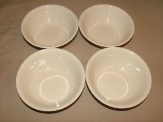 4 Corelle Textured Leaves Berry Dessert Bowls Lot Dish Dishes Tan Green