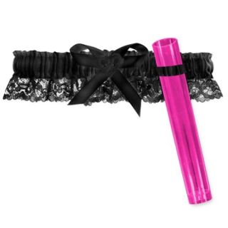 Hen Night Party Black Garter with Hot Pink Shot Glass