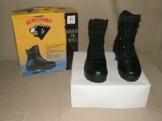 Herman Survivors Mens Black Leather Commander Boots Sz 7 5