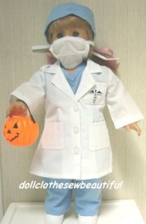 Doll Clothes Fits American Girl Doctor Surgeon Scrubs