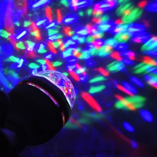 85V 260V E27 3W Rotating Voice Activated RGB LED Party DJ Disco Stage Light Bulb