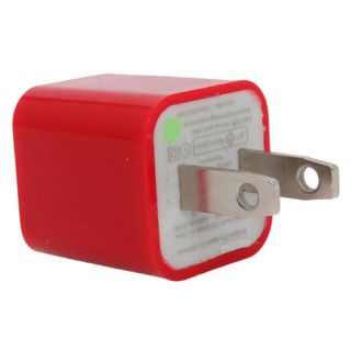 AC USB Power Adapter Home Wall Charger Plug for New iPhone 5 4G 4S iPod Red