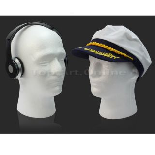 Male Styrofoam Foam Mannequin Manikin Head Model Display Hat Wig Headset White