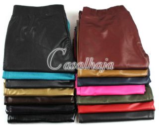 Hot Chic Sexy Faux Leather Low Waist Stretch Leggings Pants Tights 15 Colors