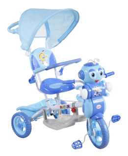 Kids Boys Girls Parent Handle Trike Tricycle Ant Pink Blue Green