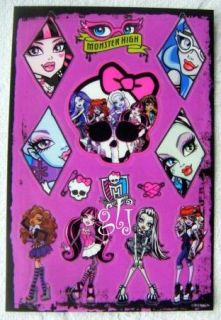 Scrapbooking Stickers Monster High Removable Replacable
