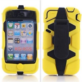 Survivor Waterproof Shockproof Dirtproof Rugged Case for Apple iPhone 4 4S 4th